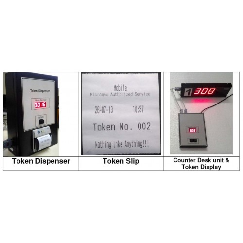 Token display with dispensing machine